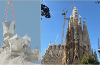 WATCH: Barcelona’s iconic Sagrada Familia finally reaches maximum height after 144 years of construction with installation of crowning cross