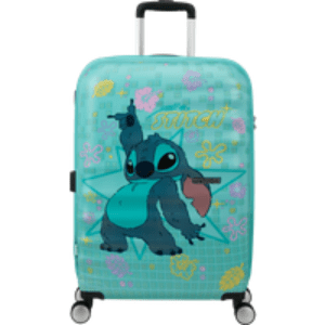 American Tourister Disney Wavebreaker Medium Check-in Stitch Flower