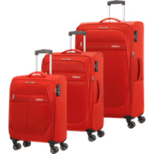American Tourister Deep Dive Luggage set Red/Grey